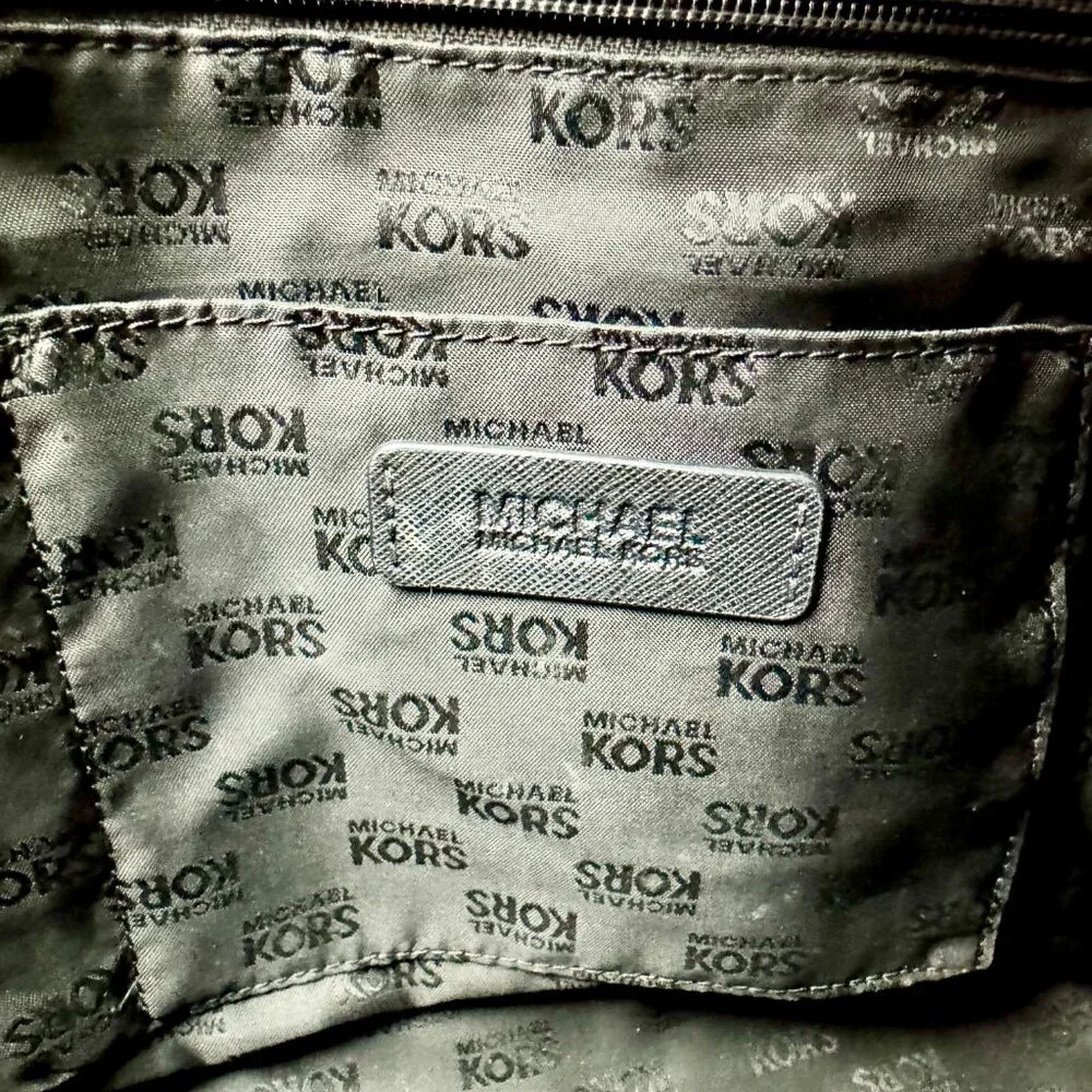 Michael Kors Ciara Satchel Bag‎ Saffiano Large Handbag Purse - Black